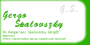 gergo spalovszky business card